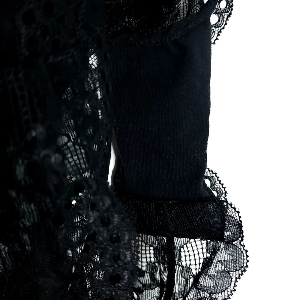 Fox & Royal Black Lace Body Suit New Without Tag Size L/20
